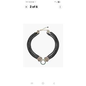 Natasha Double Leopard Brooch/ Beaded Statement Necklace Emerald Green Eye Candy